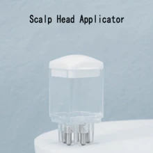 1只頭皮應用梳：使用精油護髮治療促進頭髮健康生長！迷你便攜式生髮精華液液體分配器梳,醫用頭皮應用梳 - 粉色 - 查看 5