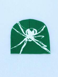 1頂中性蜘蛛提花針織帽,春秋防風保暖帽,無邊休閒針織帽,適合大部分人的大小 - 彩色 - 查看 13