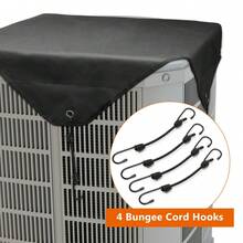 1pc (28 X 28 Inch) Air Conditioner Cover For Outside Units, Winter AC Defender, Heavy Duty Top Air Conditioner Cover - Black - View 5