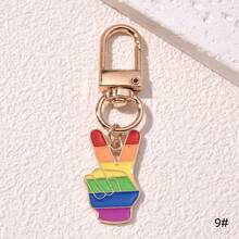 1pc Fashionable Ins Style Alloy Keychain With Rainbow, Hand Gestures, Love, Balloon & Cartoon Design. Suitable For Both Men And Women As A Gift Or For Personal Use - Multicolor - View 19
