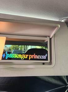 1pc Letter Graphic Car Interior Sticker