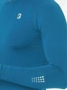 Playera Manga Larga para Hombre - Azul - Ver 3