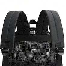 半透明背包,適用於學校、海灘、游泳、戶外運動、健身,重型網眼背包適用於兒童、成人、女孩、男孩（黑色）