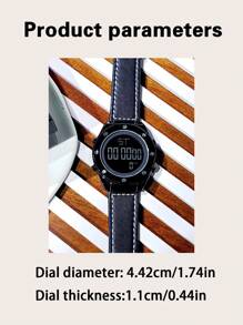 SBA0 Reloj De Pulsera Electrónico Multifuncional Con Estilo - Negro - Ver 7