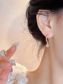 1pair Exquisite Glitter Ball Pendant Earrings For Women - Small Ball - View 6