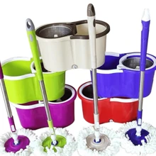 Cubeta y trapeador , trapeador mágico,  carrito de trapeador , mop exprimible , trapeador con exprimidor - Multicolor - Ver 2