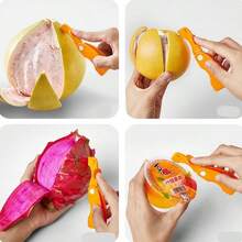 Orange Peeler Tool Citrus Peel Remover Knife Folding Fruit Skin Peeler - Orange - View 5