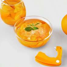 Orange Peeler Tool Citrus Peel Remover Knife Folding Fruit Skin Peeler - Orange - View 3