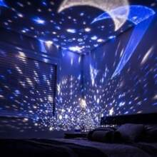 Projetor Luminária Abajur Estrelas Galaxy 360º Céu Estrelado Star Lua Led Festas E Comemorações - Multicolorido - Visão 3