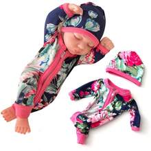 11.4-Inch Realistic Silicone Baby Doll Pacifying Reborn Doll With Soft Vinyl Body, Children Soft Toys Birthday Present And Home Ktv Decoration - Big Flower Khaki With Eyes Closed - View 3