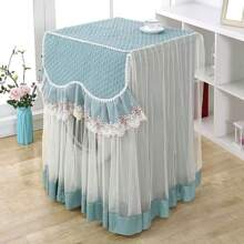 1pc Universal Lace Roller Washing Machine Cover, Sun Protection And Dustproof Cover For Haier, Midea, Siemens Washing Machines - Green - View 1