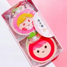 4入組可愛卡通蕃茄女孩印花加水暖水袋,可掛於脖子上,便攜,多功能手套暖器,適用於冬天 - 彩色 - 查看 5