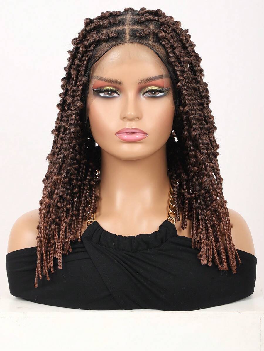 15 Inches Knotless Box Braided Wigs For Women Butterfly Bob Braided