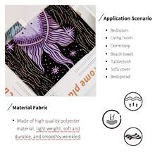 1 Piece Sun Moon Galaxy Black Purple Tapestry Witchy Polyester 100X150Cm/130X150Cm/150X200Cm Decorative Tapestry With Eight Traceless Stickers For Living Room, Bedroom, Dormitory Decoration And Gift Giving - Purple - View 5