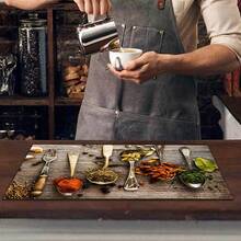 1pc Silicone Diatomaceous Earth Draining Mat, Wood & Spice Pattern, Water-Absorbing & Quick-Drying Mat, Coffee Drainage Mat, Kitchen Utensil Fast Drying Mat, Dining Mat - Multicolor - View 8