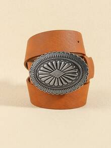 時尚復古西部風格女性牛仔褲和裙子的腰帶 - 棕色 - 查看 13