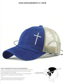 1pc Embroidered Baseball Cap For Women, Adjustable, Washed, Uv Protection, Suitable For Spring, Autumn, Travel, Beach Vacation, Sun Hat For Men, Y2k Style, Youth Hat - Khaki - View 6