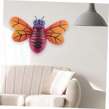 1入組戶外裝飾蜜蜂形狀的金屬飾品吊飾,有4種顏色可選,可掛在牆上或花園裡作為禮物 - 彩色 - 查看 10