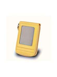 1PC Women Credit Card Wallet,Multi Card Case Wallet With ID Window,Zipper Card Cases Holder For Women - Purple - View 5