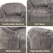 WellMall Plush Bean Bag Chair ,Comfortable Lazy Sofa Bean Bag Chairs With Large Armrests Filled With High-Density Foam And High-Elasticity Cotton, Modern Focus Accent Chair For Living Room, Bedroom