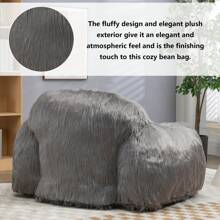 WellMall Plush Bean Bag Chair ,Comfortable Lazy Sofa Bean Bag Chairs With Large Armrests Filled With High-Density Foam And High-Elasticity Cotton, Modern Focus Accent Chair For Living Room, Bedroom