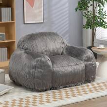 WellMall Plush Bean Bag Chair ,Comfortable Lazy Sofa Bean Bag Chairs With Large Armrests Filled With High-Density Foam And High-Elasticity Cotton, Modern Focus Accent Chair For Living Room, Bedroom
