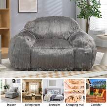 WellMall Plush Bean Bag Chair ,Comfortable Lazy Sofa Bean Bag Chairs With Large Armrests Filled With High-Density Foam And High-Elasticity Cotton, Modern Focus Accent Chair For Living Room, Bedroom