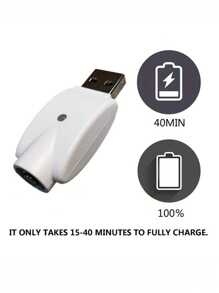 2pcs Ego 510 Thread Charger Universal USB Cable Charger For Ego Evod 510 Ego-T Ego-C Battery USB Charger - White - View 5