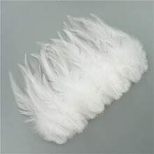 50入組白色雉雞羽毛diy珠寶裝飾羽毛,適用於針織和手工藝品飾品、捕夢網飾品等 - 白色 - 查看 3