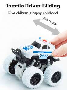 1入組兒童越野玩具車,男孩惯性滑行小車,四輪驅動可360度旋轉的自卸車,幼兒園禮物車 - 藍色 - 查看 3