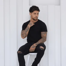 Men T-Shirts - màu đen - Xem 4