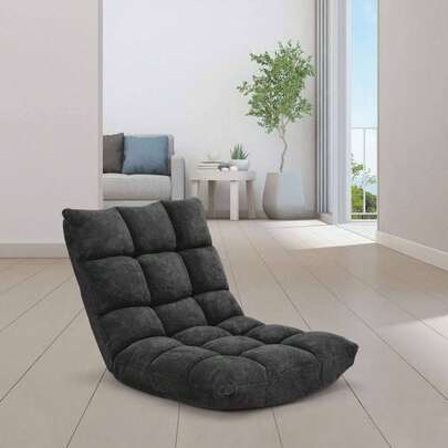 Bodenstuhl, Floor Chair Farbewahl, Meditationsstuhl Faltbar, Bodensofa mit Einstellbarer Rückenlehne,18 Faule Sofa