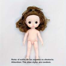 Cuerpo De Muñeca Ob11 De 16cm/6 Pulgadascon 13 Articulaciones, Ojos 3d, Juguete Personalizado De Bricolaje Para Vestir Para Niñas (el Color De Los Zapatos Es Aleatorio) - Camel - Ver 6