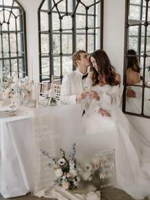 1pc Wedding Party Sign For Large Clear Plexiglas Sheet Acrylic Sheet Methacrylate Plastic Glass Plexiglas Sheet Transparent