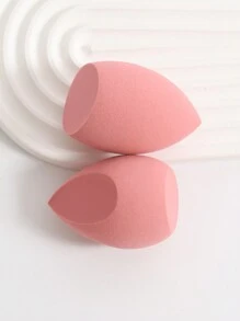 2pcs Beauty Makeup Blender Sponge For Liquid, Cream, And Powder Foundation, Multi-Color, Latex-Free, Dry And Wet Use Foundation Cream, Suitable For All Skin Types - Multicolor - View 4
