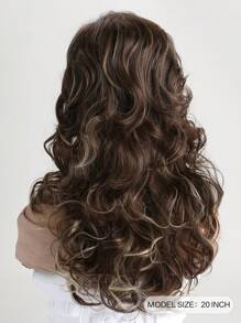 20 Inch Women's Fashion Wavy Ombre Synthetic Wig With Bangs, Fluffy Natural Look, Suitable For Daily Wear, Festivals, Weddings, Parties, Halloween - Multicolor - View 6