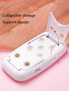1只led/uv凝膠指甲燈,迷你老鼠造形,用於乾燥和固化指甲 - 白色 - 查看 6