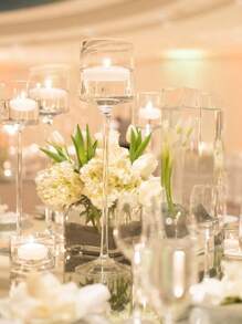 3 件/套高玻璃花瓶燭台家居裝飾婚禮用品,浪漫燭光晚餐道具,婚禮派對餐桌透明玻璃裝飾,水上漂浮蠟燭杯,適合婚禮酒店餐廳 - 彩色 - 查看 8