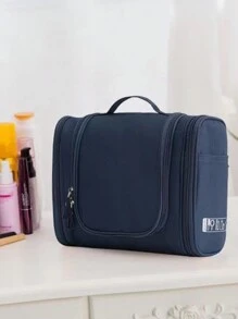 掛式旅行化妝包，旅行化妝品組織收納包，大容量防水折疊式化妝品收納包，使用多口袋沙灘袋沙灘必備品沙灘毛巾收納包沙灘配件沙灘用品假日包假日必備品夏季假期 - 藍色 - 查看 5