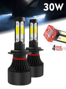 Set Faros luces LED focos delanteros 4 lados luz 360 para coche 12v - Negro - Ver 1