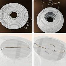 12 Inch White Paper Lantern, Wedding Party Decoration, Hanging Lantern Decoration For Engagement, Baby Shower, Birthday Party - Grey - View 10