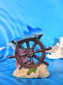 1pc Dolphin Garden Decor For Aquarium, Fish Tank Landscape Decoration - Multicolor - View 6