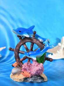 1pc Dolphin Garden Decor For Aquarium, Fish Tank Landscape Decoration - Multicolor - View 1