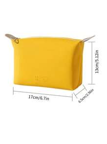 1pc Large Capacity Pink Dumpling Shaped Cosmetic Bag, Multifunctional Travel Toiletry Kit, Waterproof Makeup Pouch - Pink - View 2