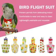 6 Pcs Bird Diapers, Washable Reusable Parrots Nappy With Waterproof Inner Layer Soft Small Pet Birds Flight Suit For Budgie Parakeet Cockatiel - Multicolor - View 4