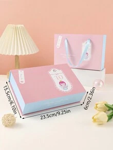 高端彩色髮飾禮盒套裝；扭曲編織髮夾、髮圈、手錶和手鐲；節慶禮品包裝 - 彩色 - 查看 2