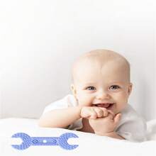 1 套鐵鎚、扳手、鉗子形狀嬰兒磨牙玩具,由柔軟耐熱矽膠製成 - 四件套 - 查看 5