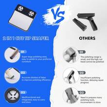 Professional 2-In-1 Pool Cue Tip Repair Tool - Fully Functional, Easy To Use, Portable Billiards Shaft Repair Kit - Black - View 4