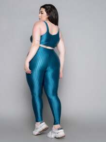 Plus Size Sports Sets - 藍色 - 查看 3