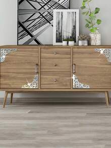 4pcs Floral Pattern Acrylic Mirror Stickers, Valentine'S Day Gift, For Bedroom And Living Room Decoration - Transparent Color - View 4